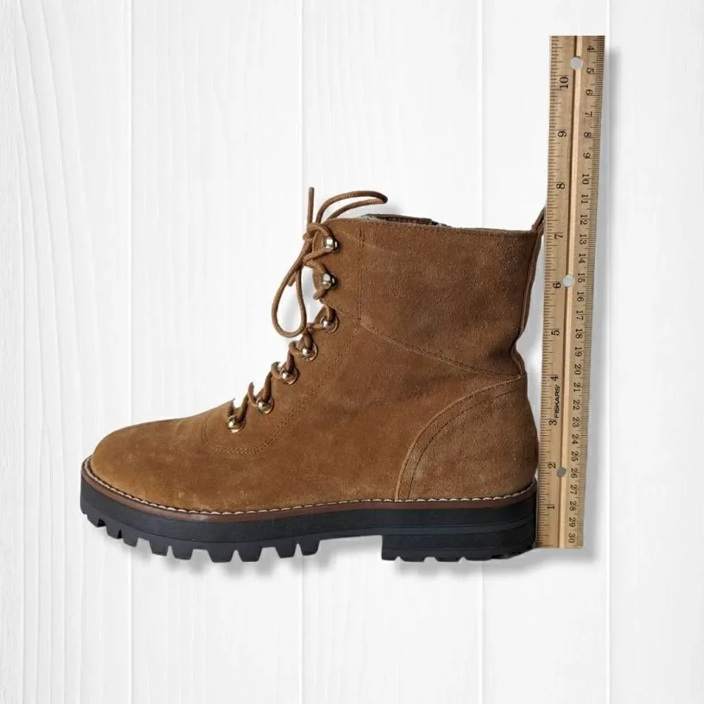 Crown & Ivy™ Women Naomi Hiker Boot High Laced Brown Size 8.5